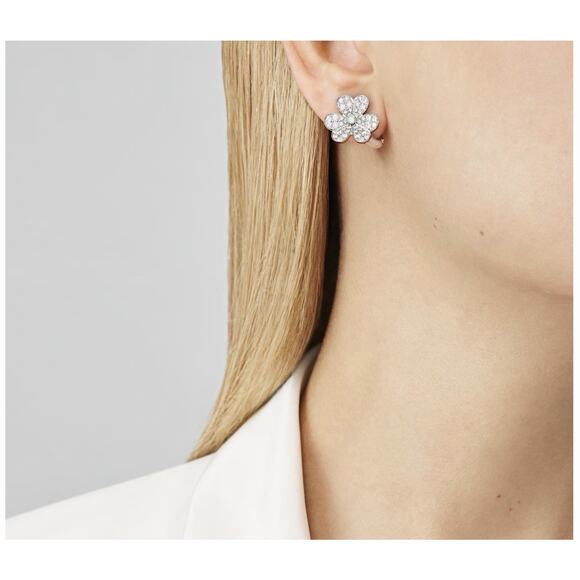 Frivole earrings large model in silver - Picture 5 of 6